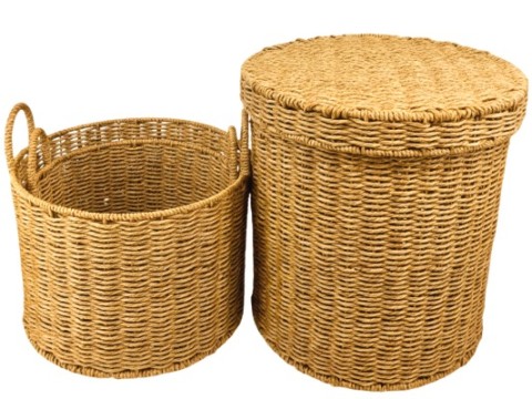 Bespoke PE Seagrass Standard Weave 3-Piece Coffee Storage Table Set